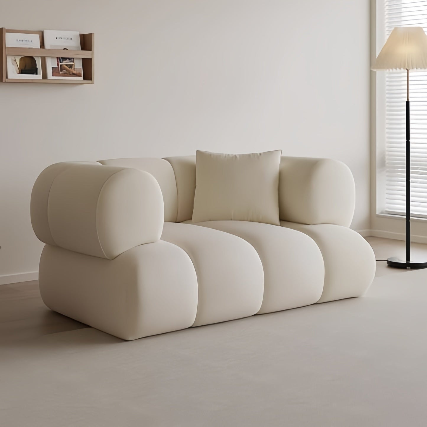 ABC Home Fleece Fabric Overstuffed Multifunction Cloud shaped Sofa Chair set for Livingroom Office