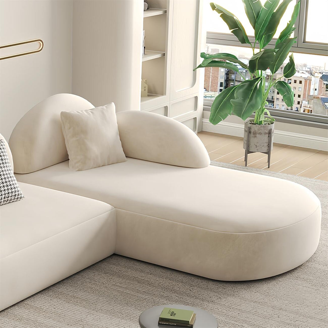 ABC Home Fleece Fabric Overstuffed Multifunction Sofa set for Livingroom Office