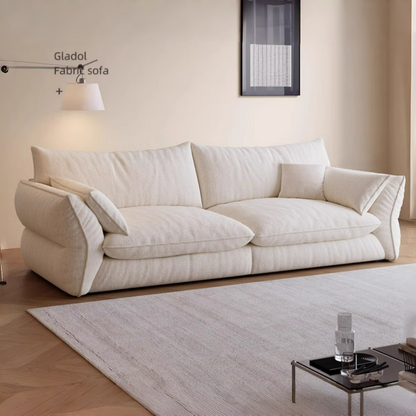 ABC HOME Wood White Cloud Sofa | Contemporary Style