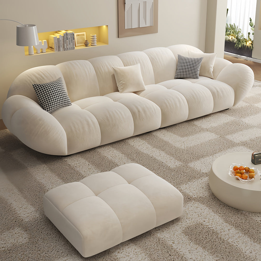ABC Home Light Luxury Fabric Cloud Shaped Sofa set for Livingroom