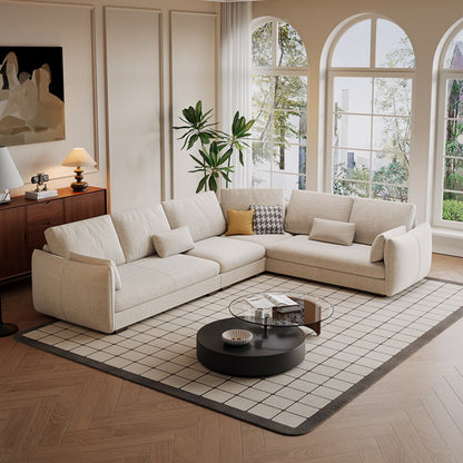 ABC HOME Sofa with Wood & White