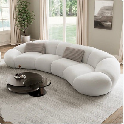 ABC HOME Sofa with Wood & White