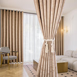 Load image into Gallery viewer, 2 Panels 100% Blackout Curtains for Living Room Thermal Insulated Bedroom Darkening Drapes for Basics Room
