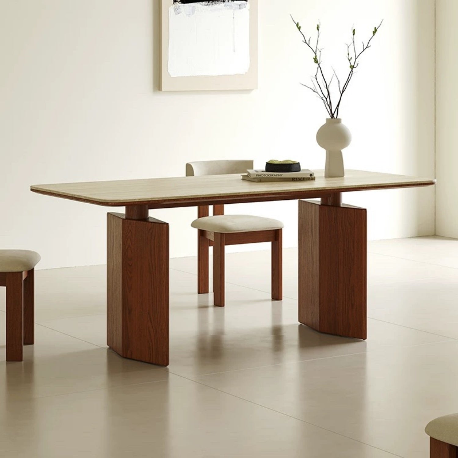 ABC HOME Dining Table: Elegant Dining Table for Modern Dining Room Without Chairs in Dubai show