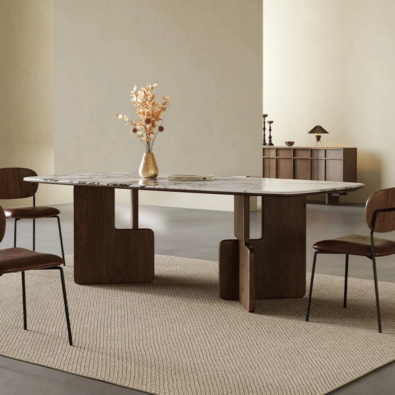 ABC HOME Dining Table: Elegant Dining Table for Modern Dining Room Without Chairs in Dubai show