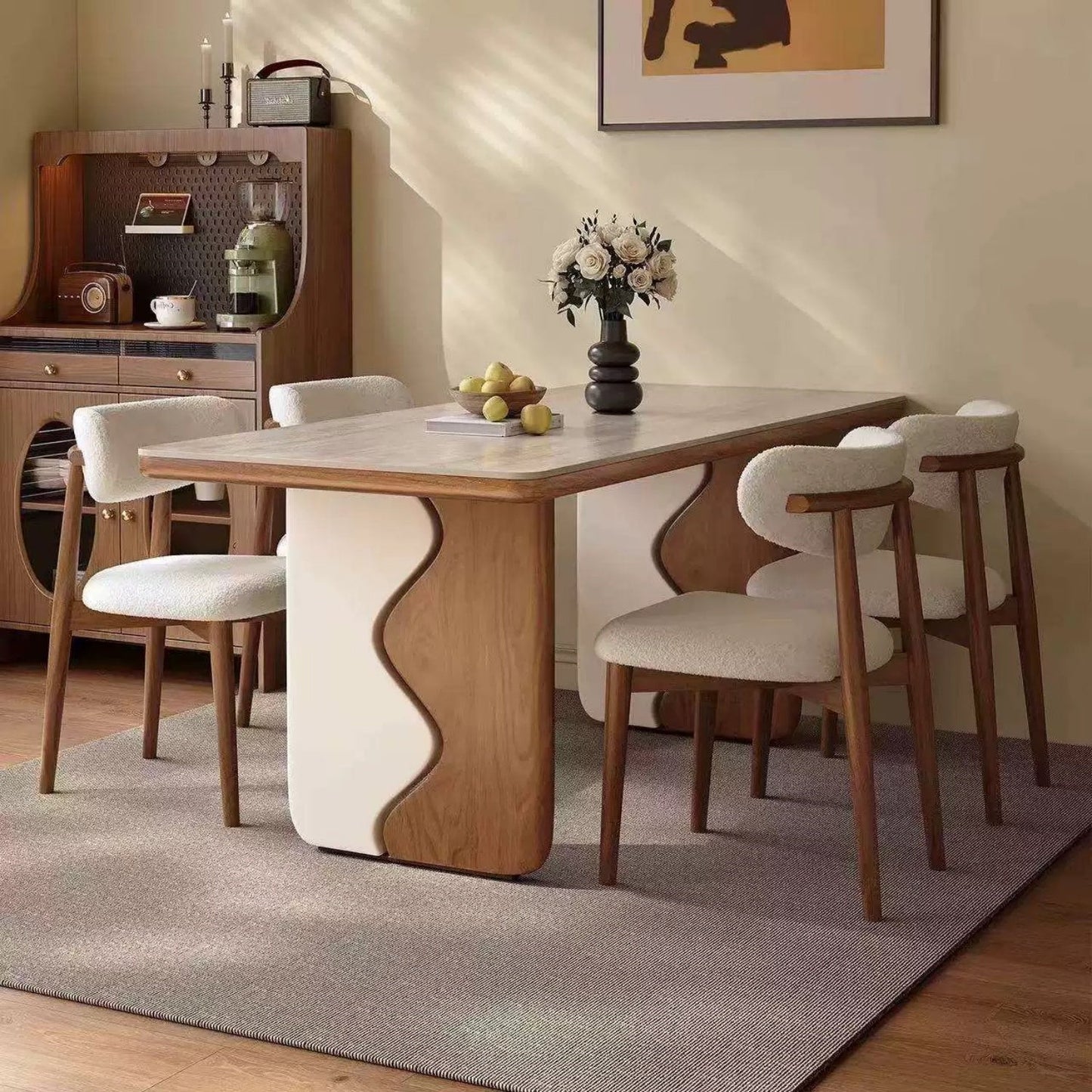 ABC HOME Dining Table: Elegant Dining Table for Modern Dining Room Without Chairs in Dubai show