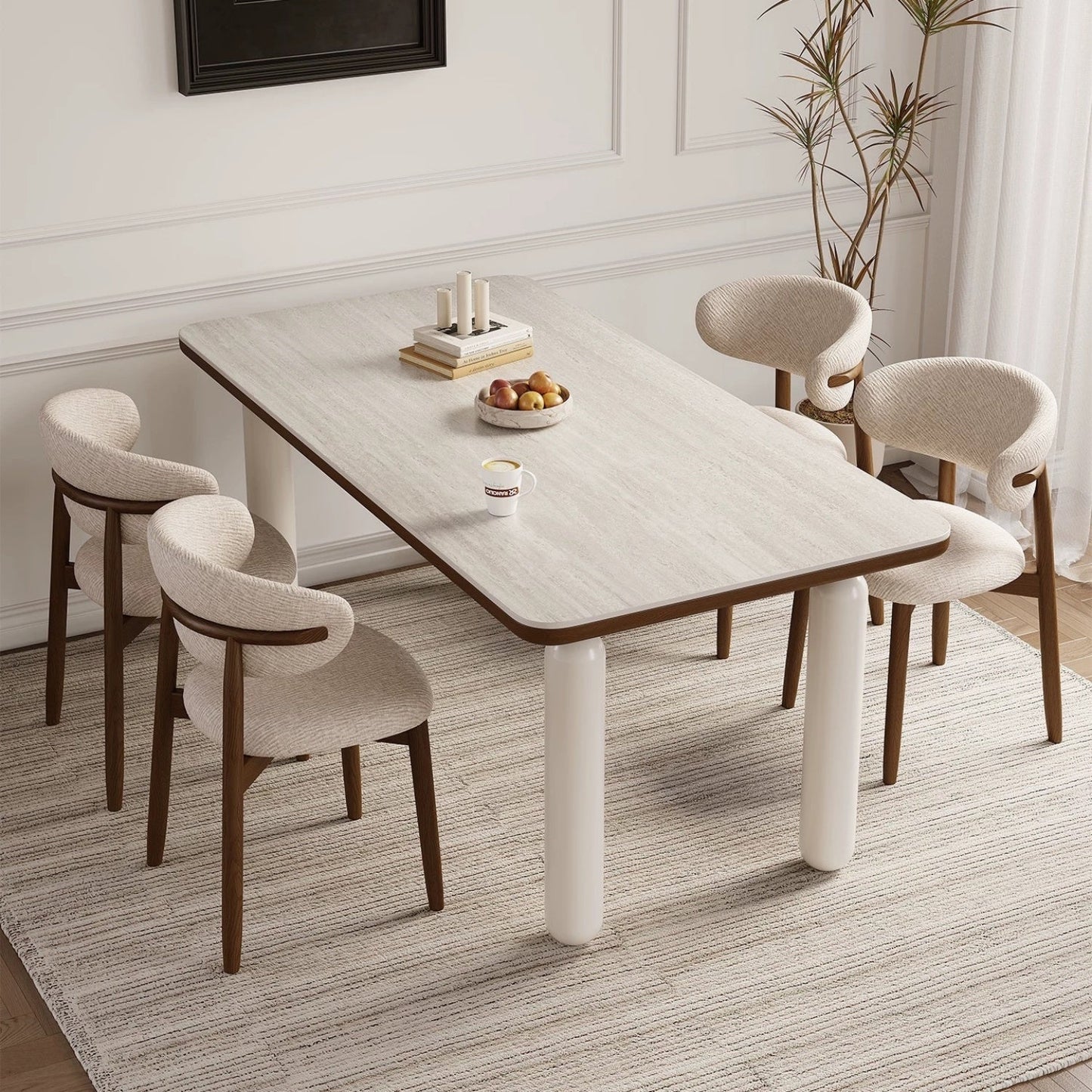 ABC HOME Dining Table: Elegant Dining Table for Modern Dining Room Without Chairs in Dubai show
