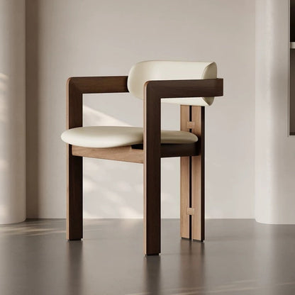 ABC HOME Linen Walnut Wood Chair | Contemporary Style
