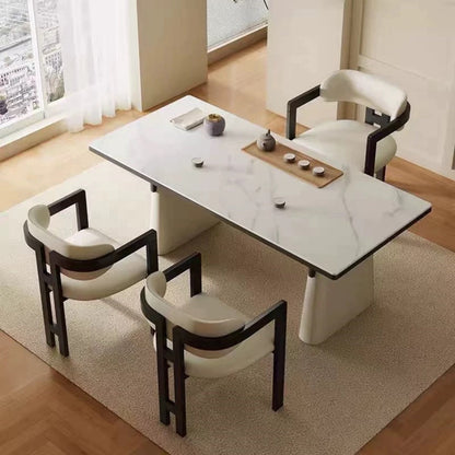 ABC HOME Linen Walnut Wood Chair | Contemporary Style