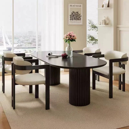 ABC HOME Linen Walnut Wood Chair | Contemporary Style