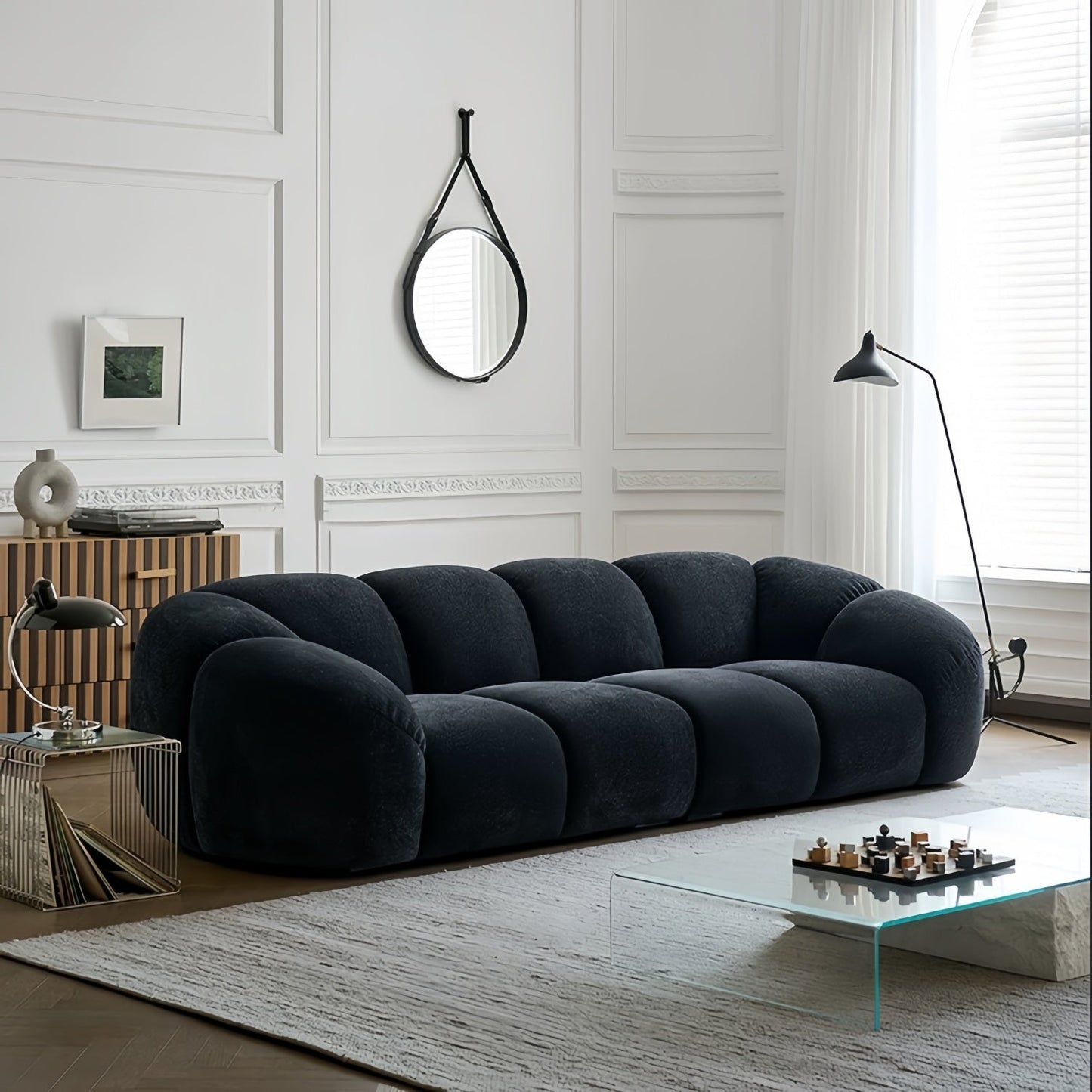 ABC HOME Sofa with Wood & Black
