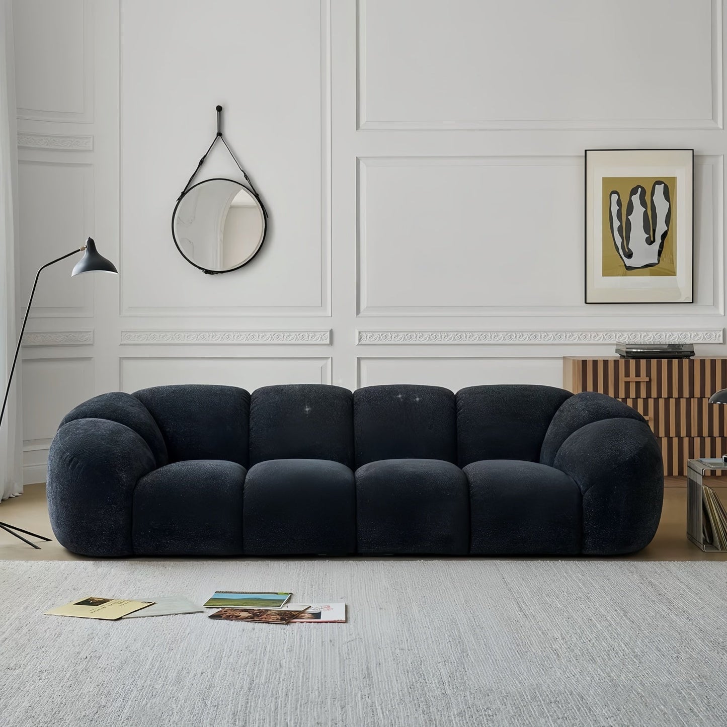 ABC HOME Sofa with Wood & Black