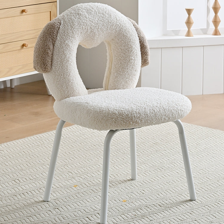 ABC HOME Chair: Plush White Dog Shaped Accent Armchair for Living Room in Dubai showroom