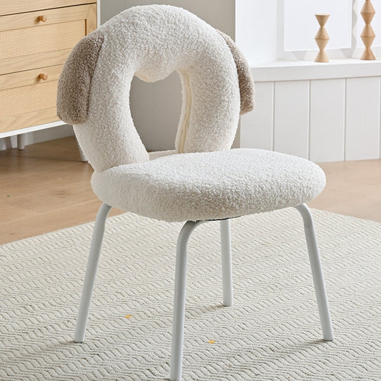 ABC HOME Chair: Plush White Dog Shaped Accent Armchair for Living Room in Dubai showroom