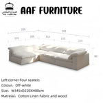 Load image into Gallery viewer, ABC Home Light Luxury Linen Cotton  Fabric Cloud Shaped Sofa set for Livingroom
