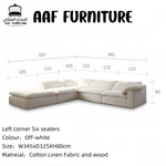 Load image into Gallery viewer, ABC Home Light Luxury Linen Cotton  Fabric Cloud Shaped Sofa set for Livingroom
