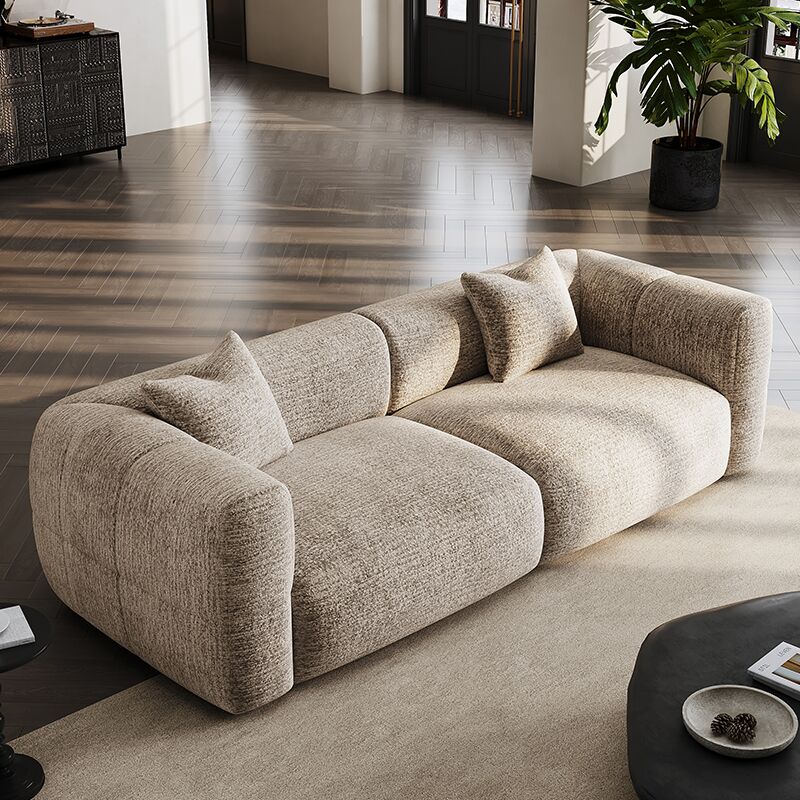 ABC Home Light Luxury Fabric Cloud Shaped Sofa set for Livingroom