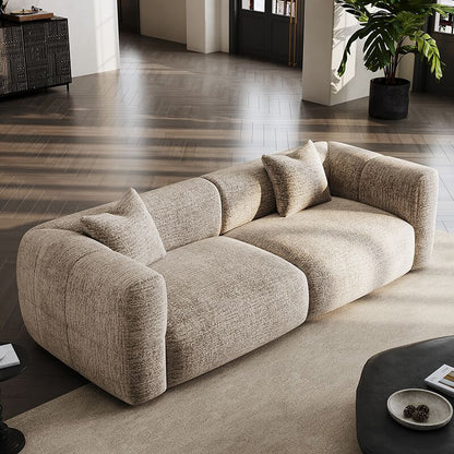 ABC Home Light Luxury Fabric Cloud Shaped Sofa set for Livingroom