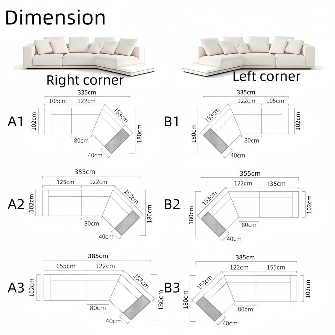 ABC Home Light Luxury Linen Cotton  Fabric Cloud Shaped Sofa set for Livingroom