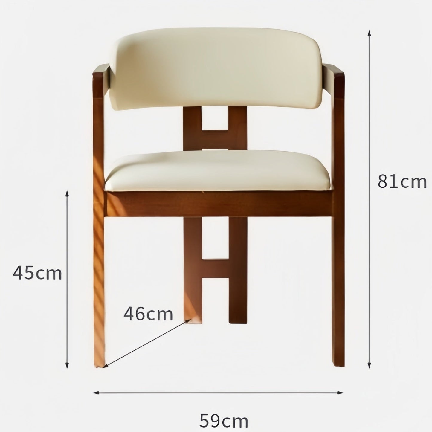 ABC HOME Linen Walnut Wood Chair | Contemporary Style