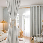 Load image into Gallery viewer, 2 Panels 100% Blackout Curtains for Living Room Thermal Insulated Bedroom Darkening Drapes for Basics Room

