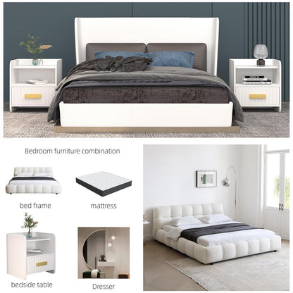 ABC Home Bedroom Furniture Bed Frame with Mattress Bedside table Dresser