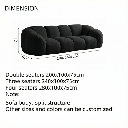 ABC HOME Sofa with Wood & Black