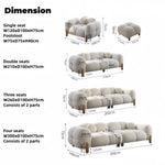 Load image into Gallery viewer, ABC Home Light Luxury Fabric Cloud Shaped Sofa set for Livingroom

