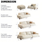 Load image into Gallery viewer, ABC Home Light Luxury Fabric Cloud Shaped Sofa set for Livingroom
