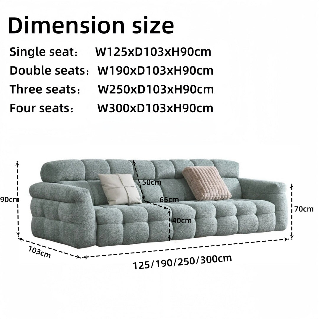 ABC Home Fleece Fabric Overstuffed Multifunction Cloud shaped Sofa Chair set for Livingroom Office