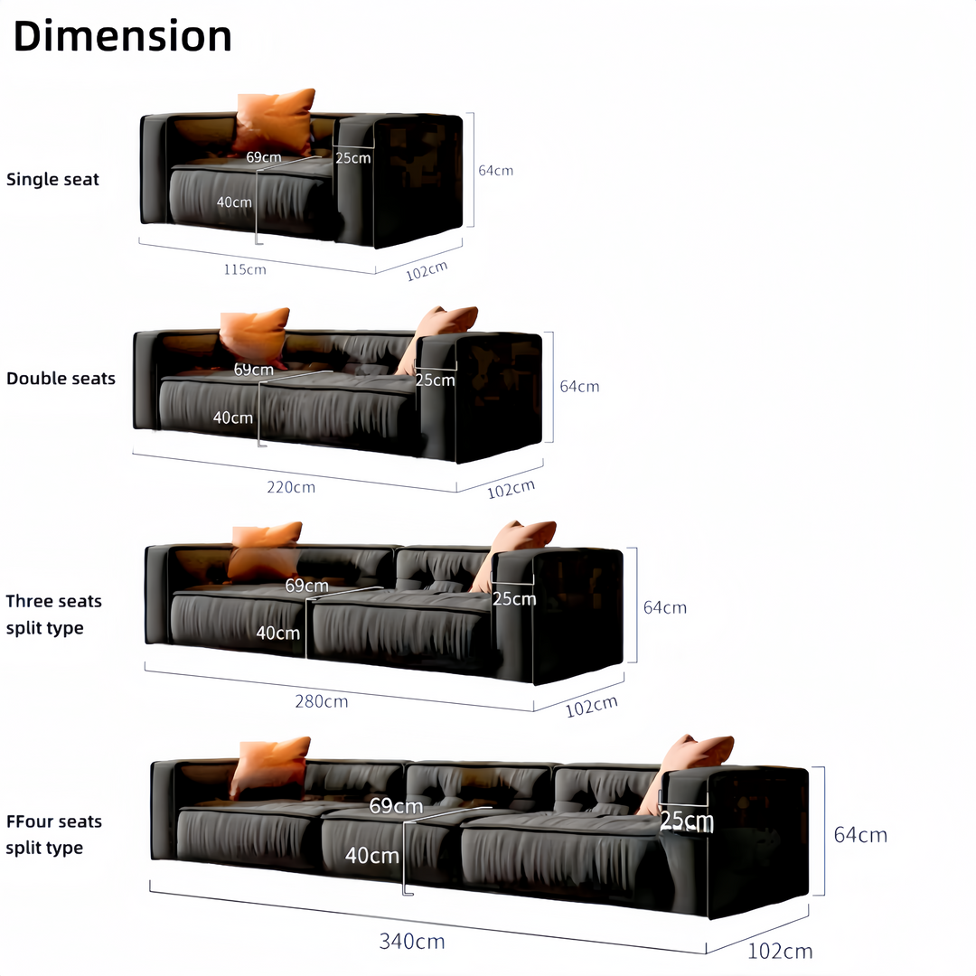 ABC Home Fleece Fabric Overstuffed Multifunction Toast shaped Sofa Chair set for Livingroom Office