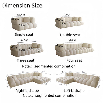 ABC Home Fleece Fabric Overstuffed Multifunction Cloud shaped Sofa Chair set for Livingroom Office
